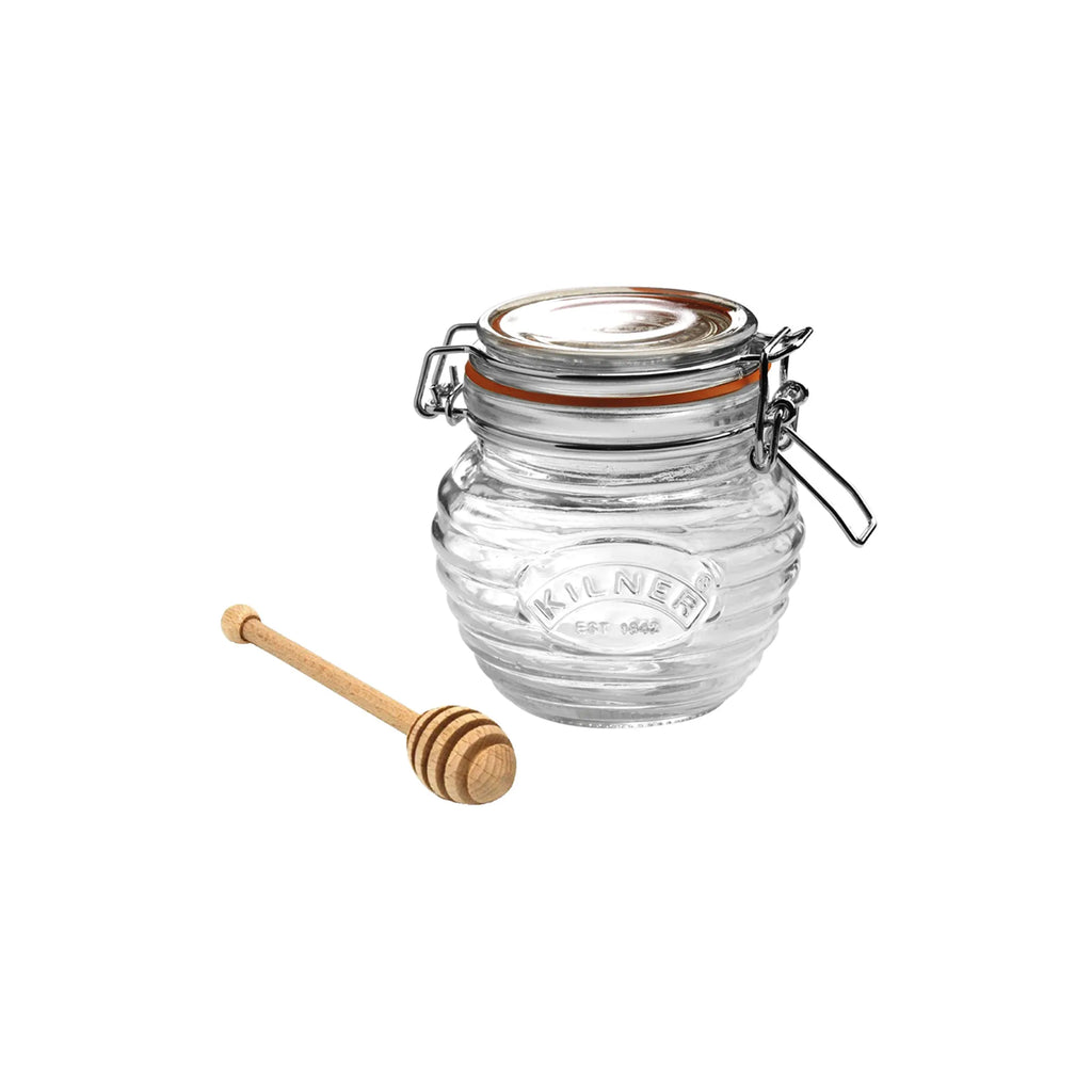 Honey Jar w/dipper glass Kil RW 0025.887U
