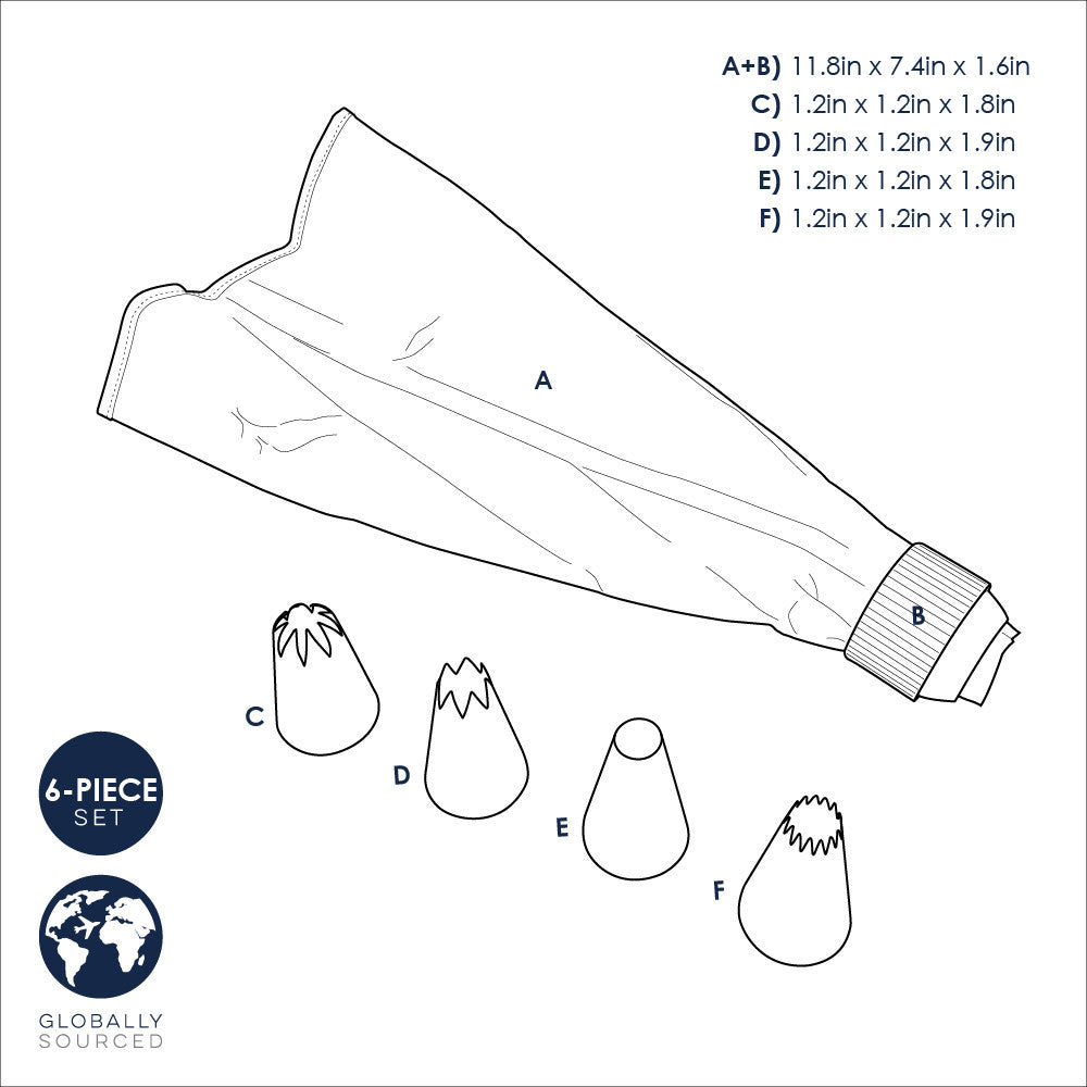 Decorating Set, Jumbo 6pc NW 01163