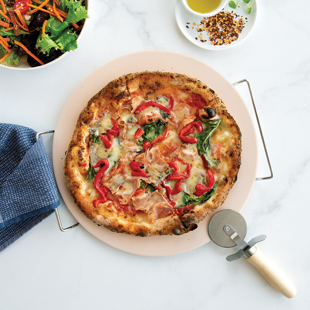 Pizza Stone Set - Cutter, Rack, Stone NW 01470