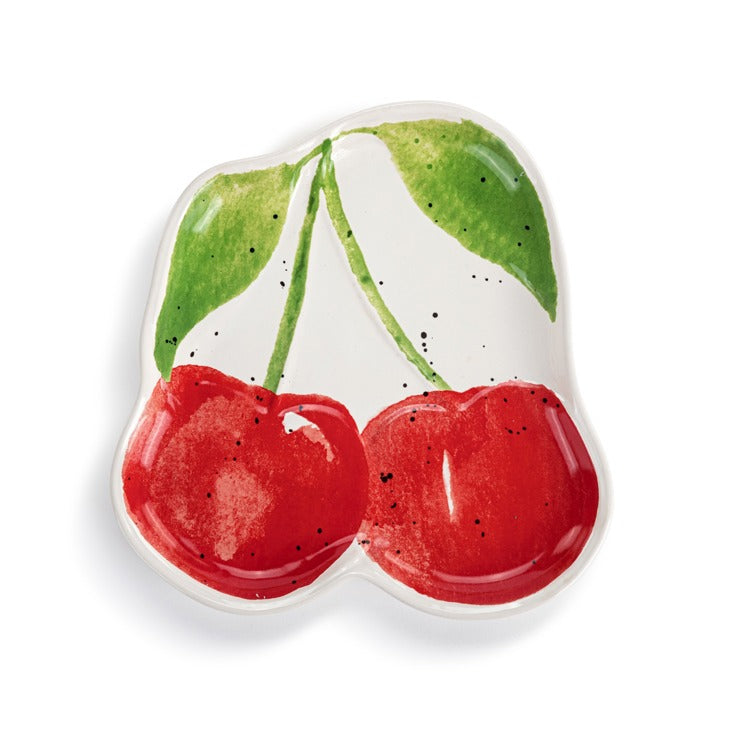 Plate Cherry Shaped Ceramic 8" DEMD 1004181232