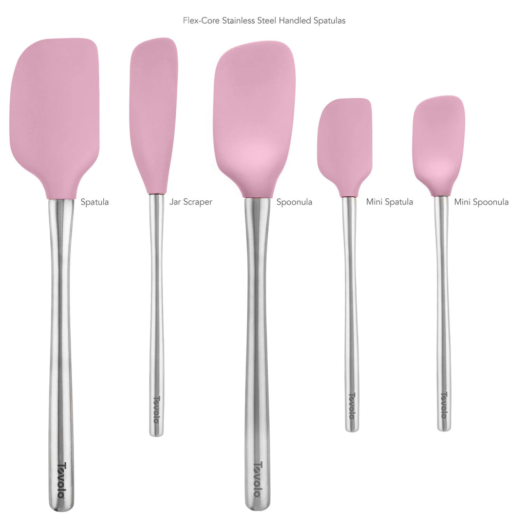 Spatula Set 5pc Flex-Core silicone ss Pink TOVO 1000677