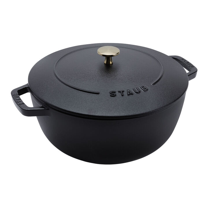 Cast Iron Dutch Oven 5qt French Oven Matte Blk STAUB 1027374