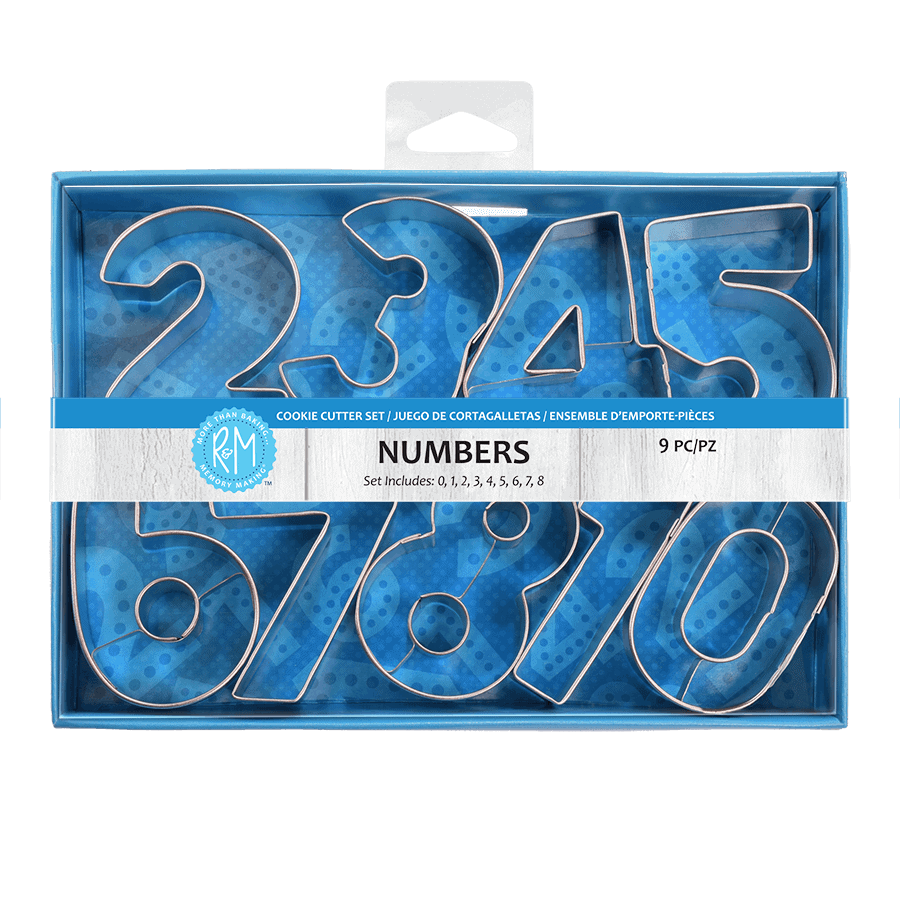 Number Cookie Cutter 0-9 (individuals) 2.5" Cookie Cutters R&M SPLT