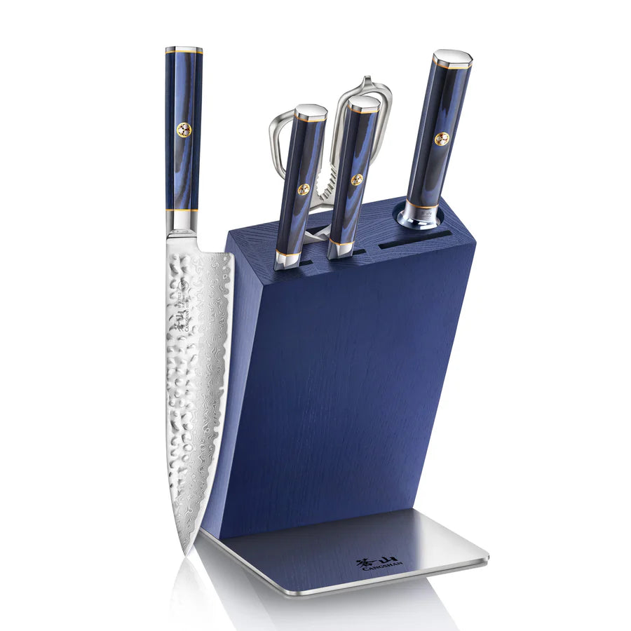 Knife Block Set 6pc Kita blue CANG 501783