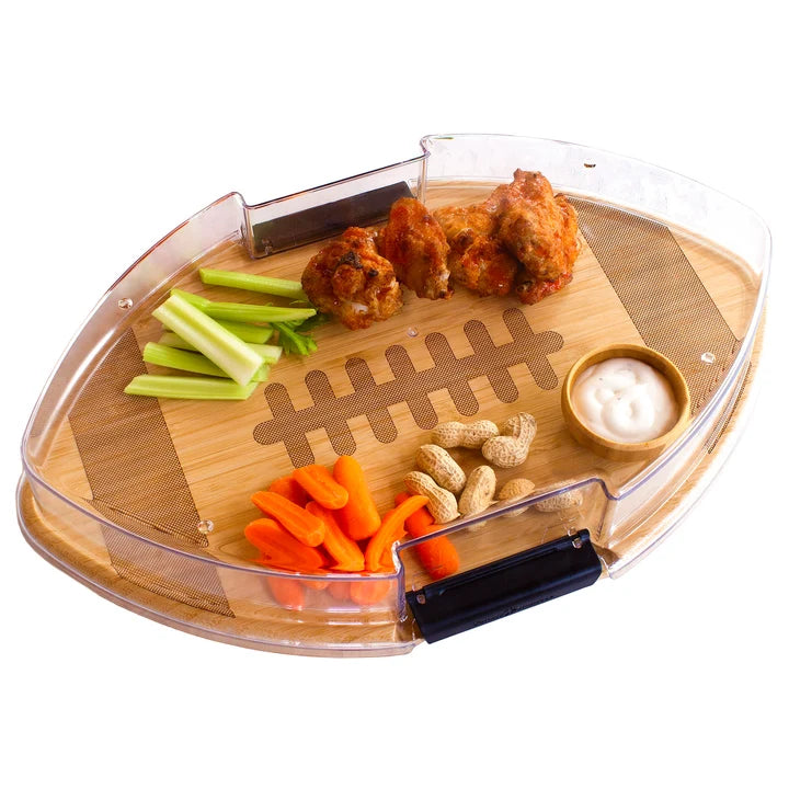 Charcuterie Board Football w/Lid TOBAM 20-7746