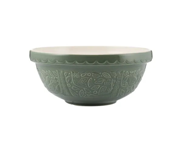 Mixing Bowl Owl, Dk Green S18 11" Naut Mcash RW 2002.150U