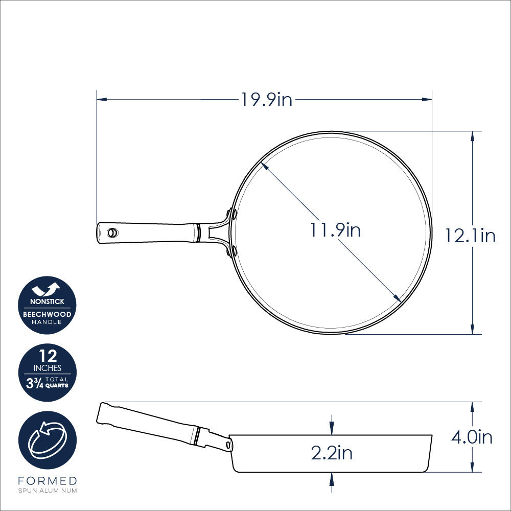 Fry Pan, Skillet 12" cardamom NW 20661