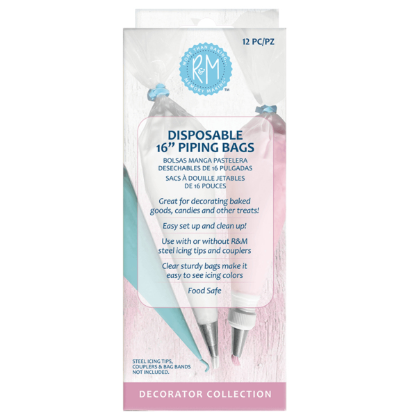 Piping Bags 16" 12ct disposable R&M 2805