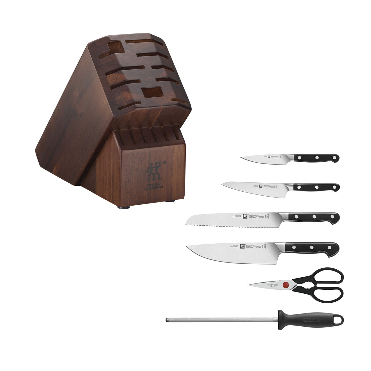Knife Block Set Acacia Pro 7pc ZWIL 1019177