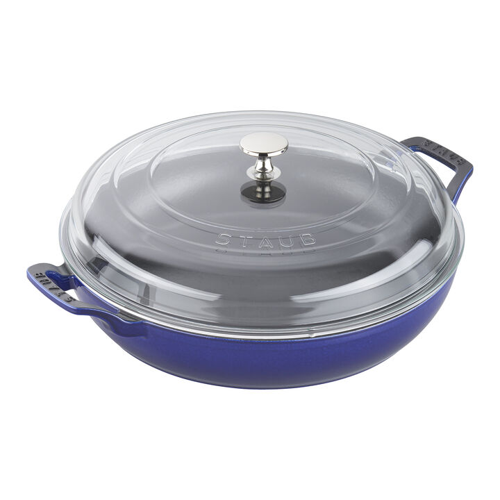 Cast Iron Braiser w/Glass Lid Dk Blue STAUB 14813091