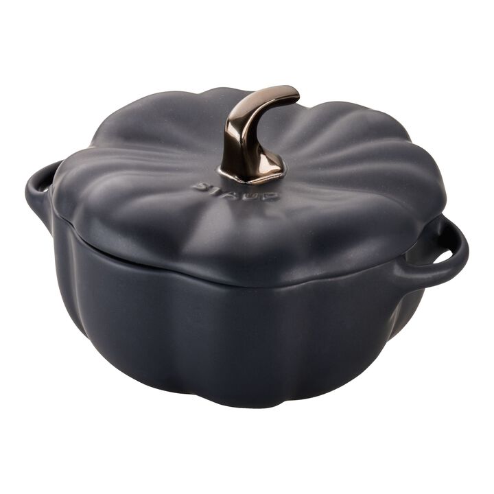 Baking Dish Pumpkin Stoneware 24oz Matte Blk STAUB 1003825