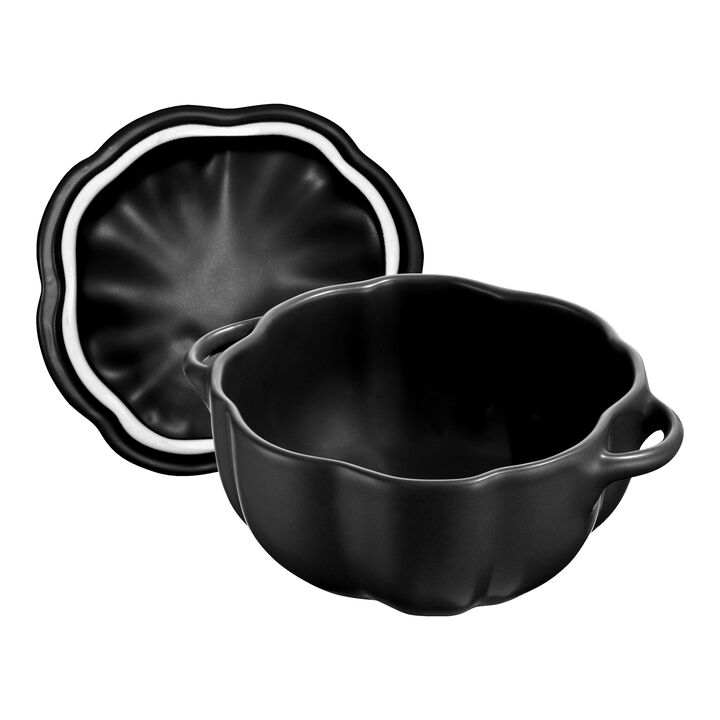 Baking Dish Pumpkin Stoneware 24oz Matte Blk STAUB 1003825