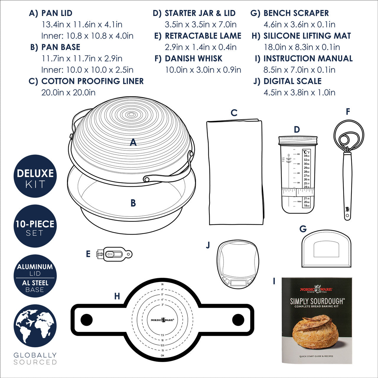 Sourdough Deluxe Kit 10pc NW 42152