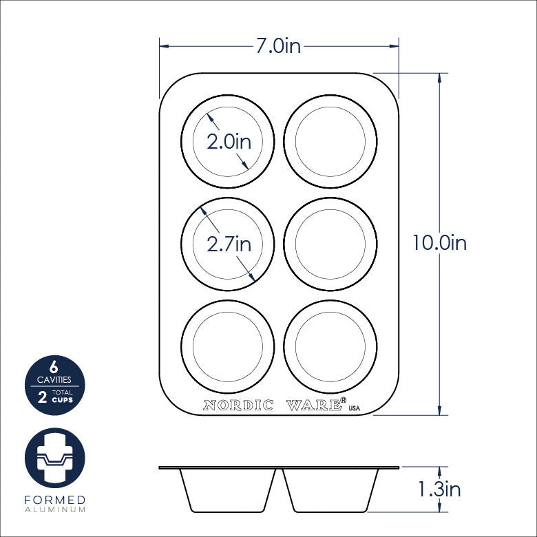 Muffin Pan 6 cup NW 42990