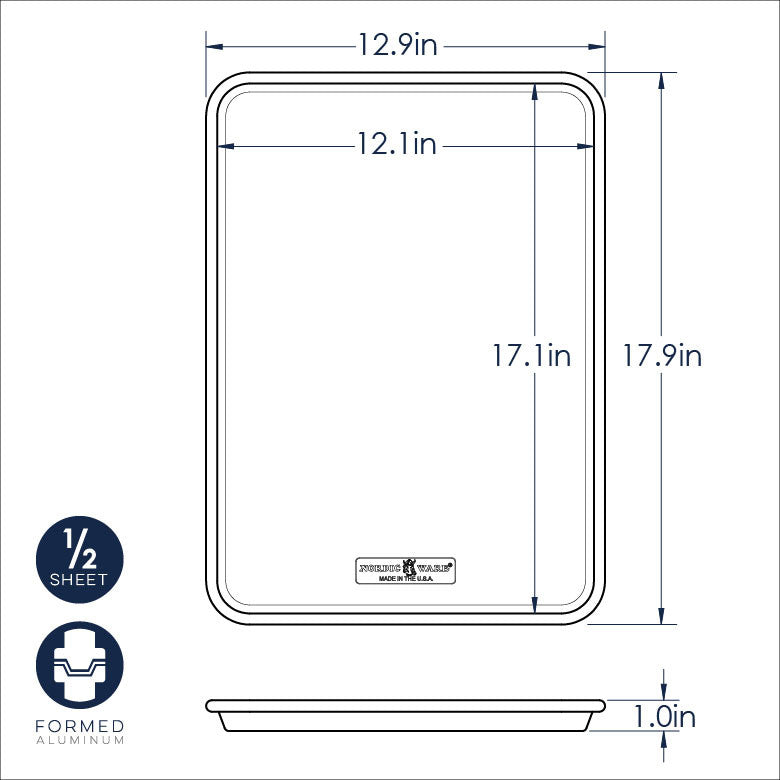 Half Sheet Pan Nat alum NW 43100
