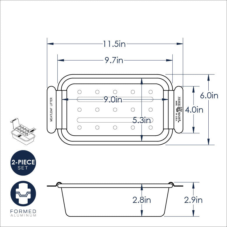 Meatloaf Pan w/lift NW 45930