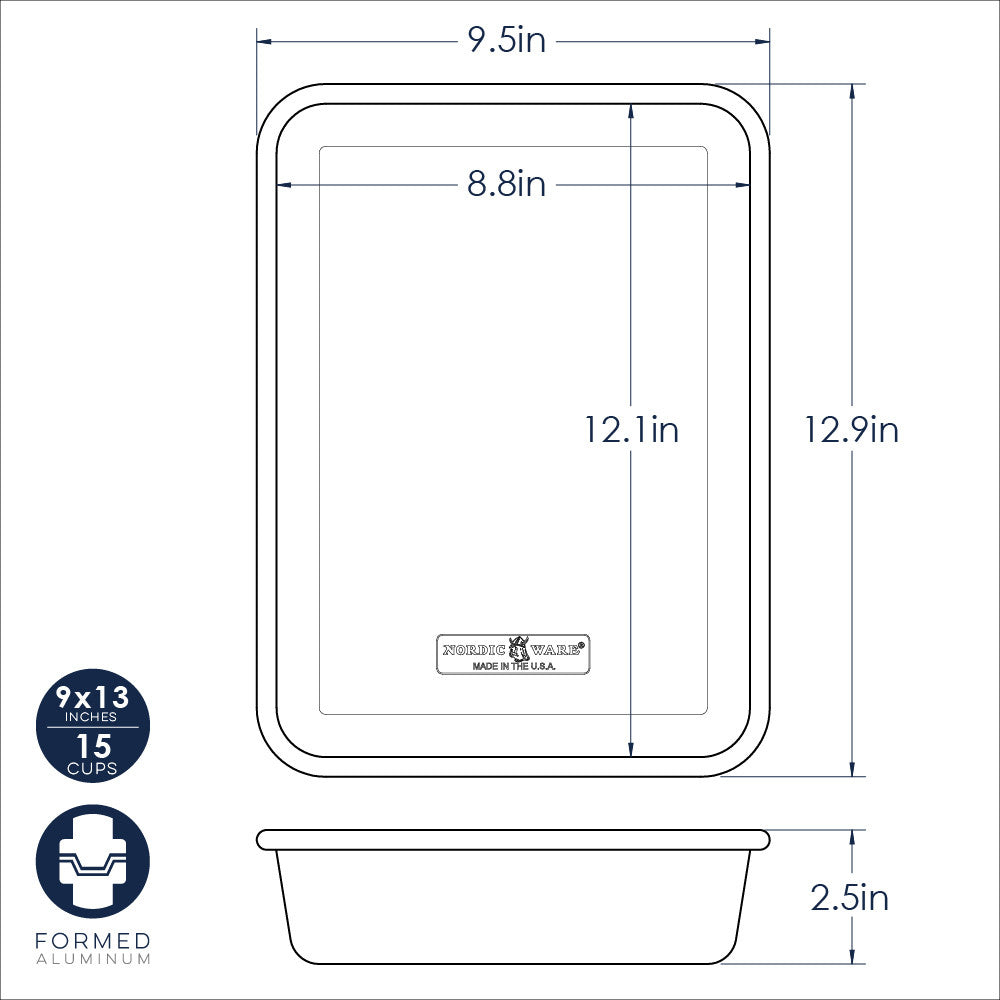 Cake Pan Nat alum 9 x 13 NW 46600