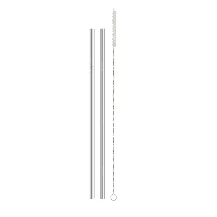 Straw, Metal Tumbler 3pc HIC 22021
