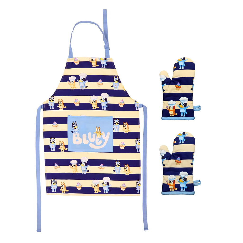 Youth Set, Apron & 2 Mitts - Bluey HNDSTD BLU-YAPMTSET