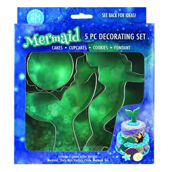 Mermaid 5pc Decorating Set Cutters R&M 5120
