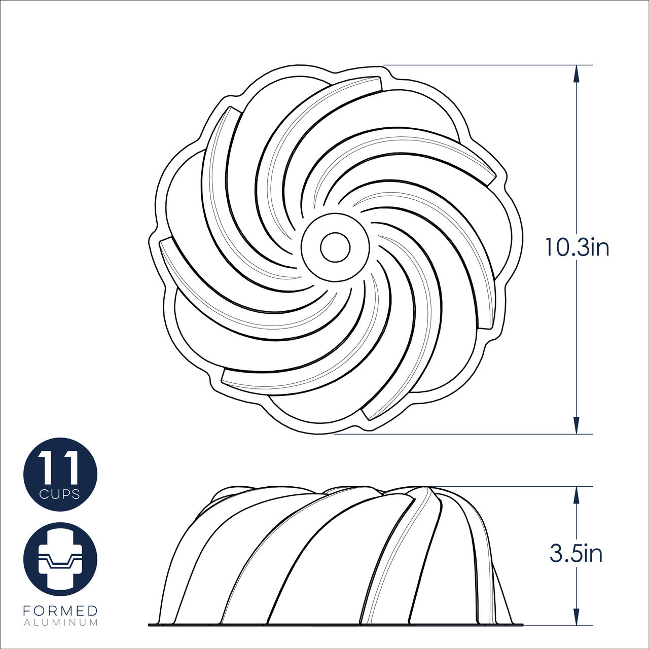 Swirl Bundt®  Pan, Northern Lights NW 53322