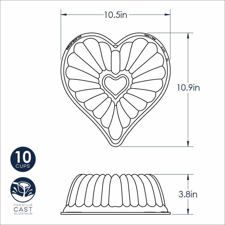 Bundt®  Pan, Elegant Heart NW 55548