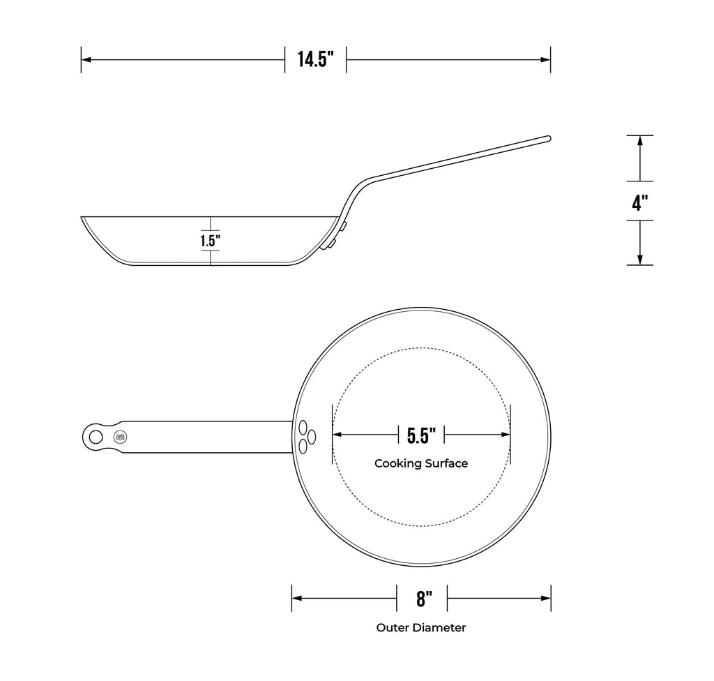 Fry Pan Carbon Steel 10" DEBUY 5610.26