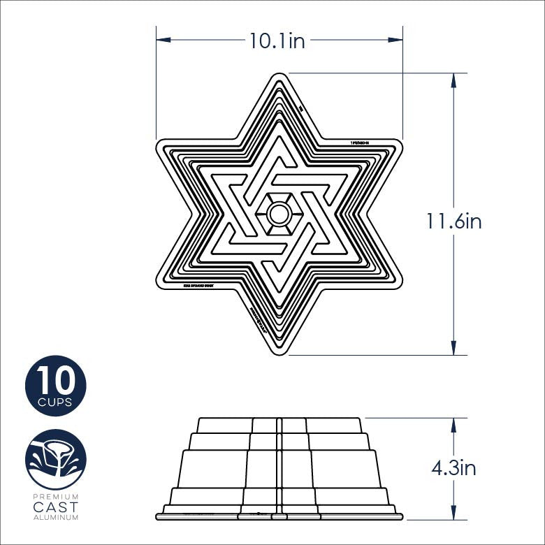 Bundt®  Pan, Star Of David NW 59548