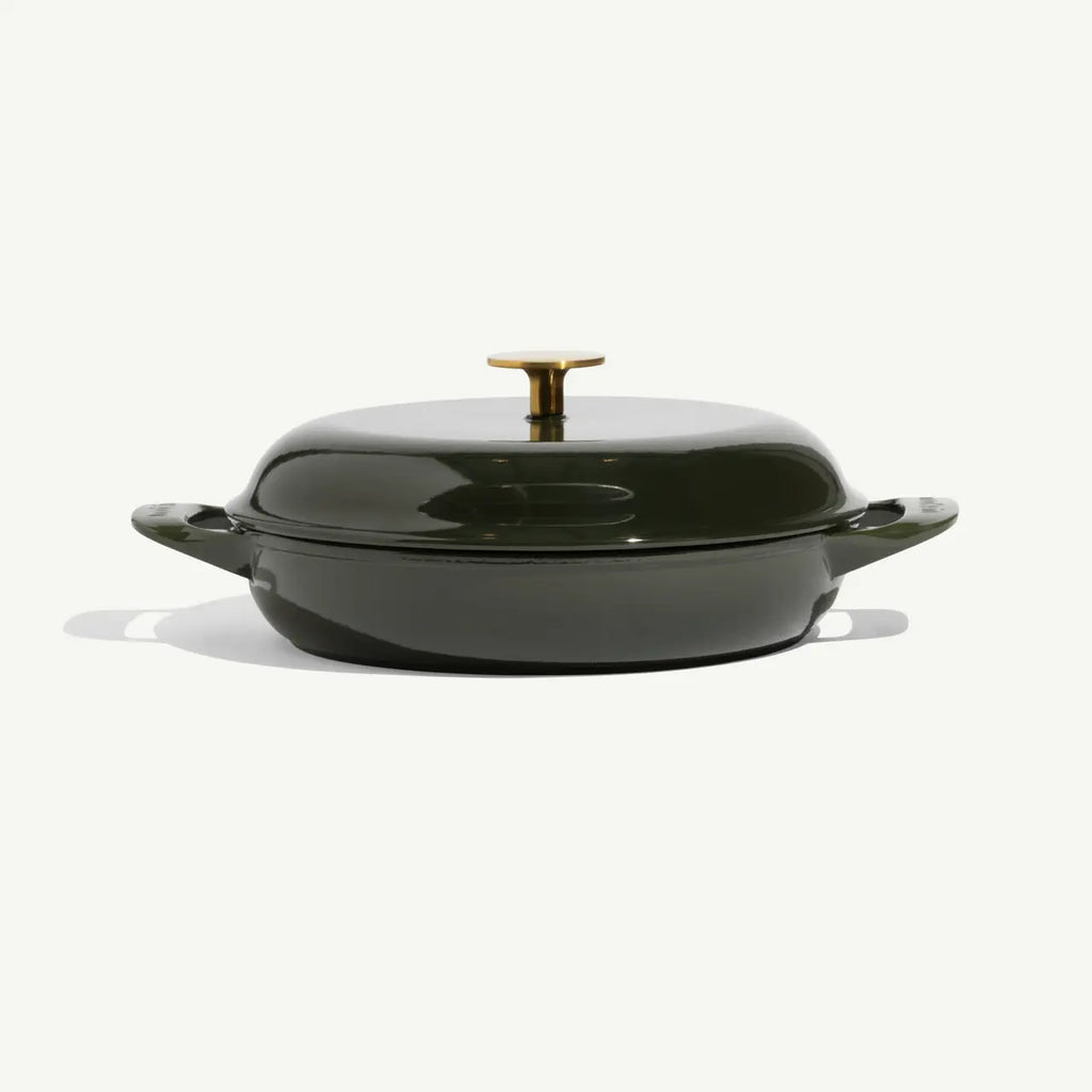 Brasier 3.5Qt Enam Cast Iron green MADN COOK-3BRAISE-WG-GD