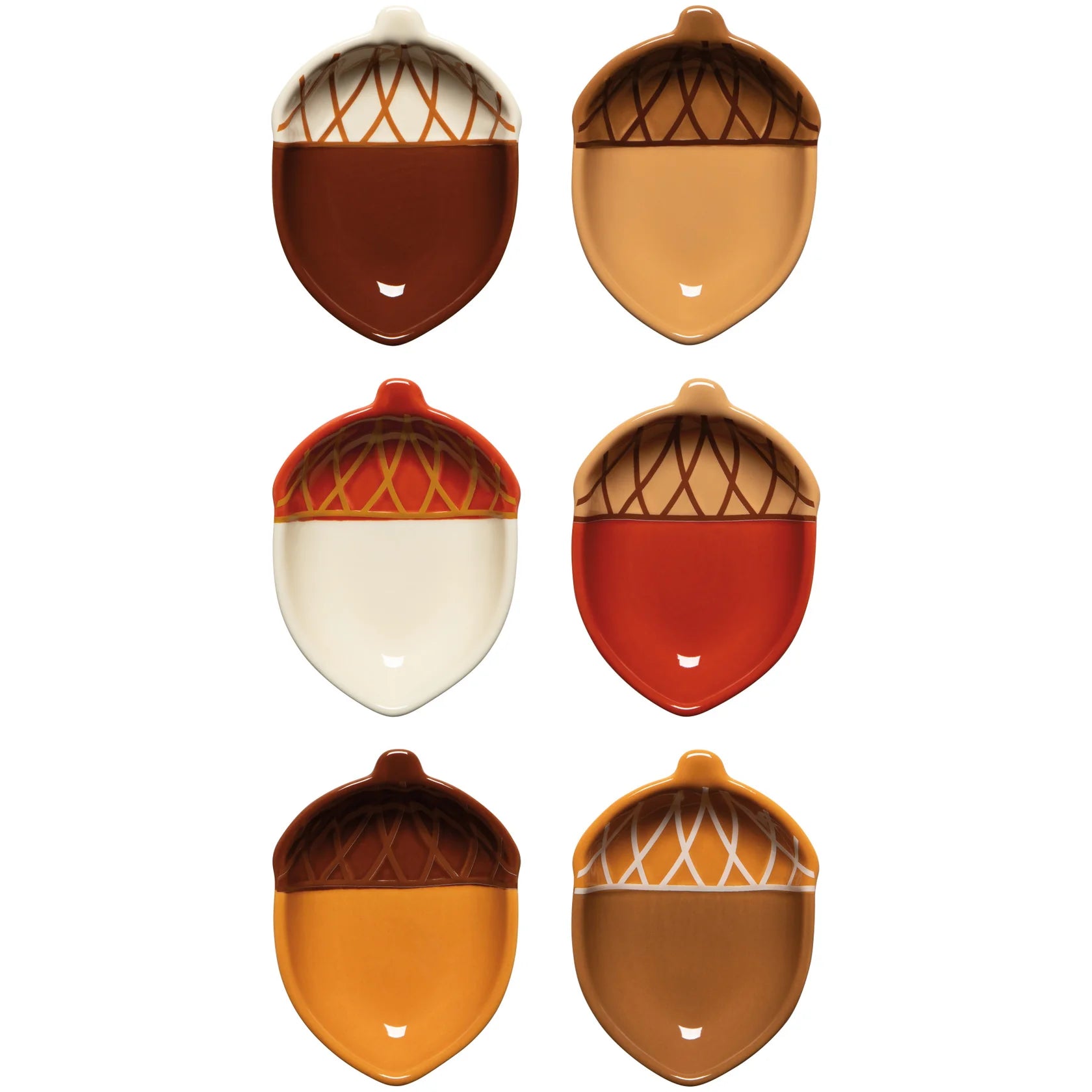 Pinch Bowls Oak and Acorn Shaped 6pc DANI NBO3587D