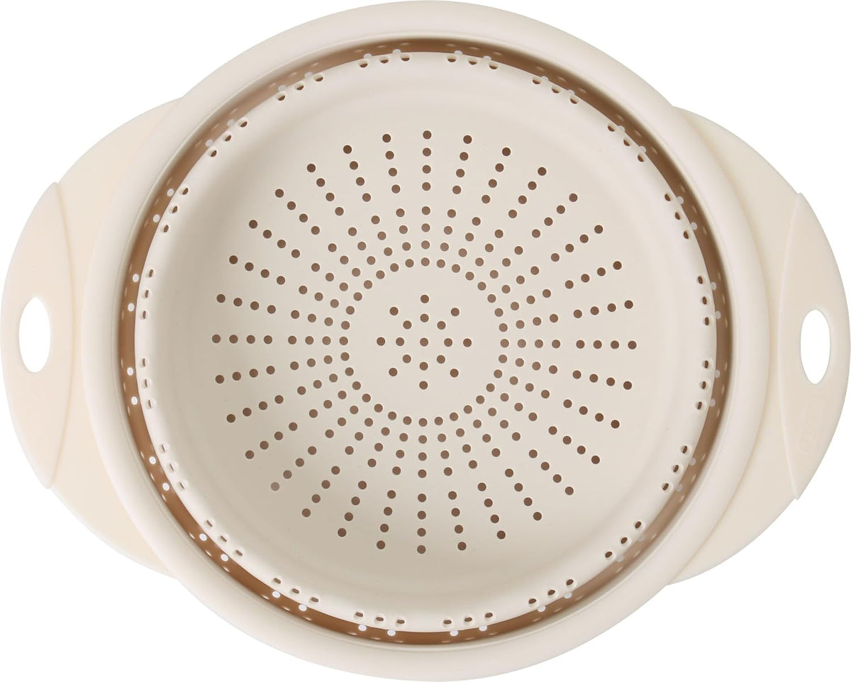 Collapsible Colander 10" bone DEX 10CC2-9223