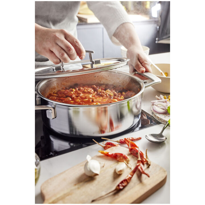 SS Deep Saute Pan (Industry 5) 4qt  Demeyere 1029676