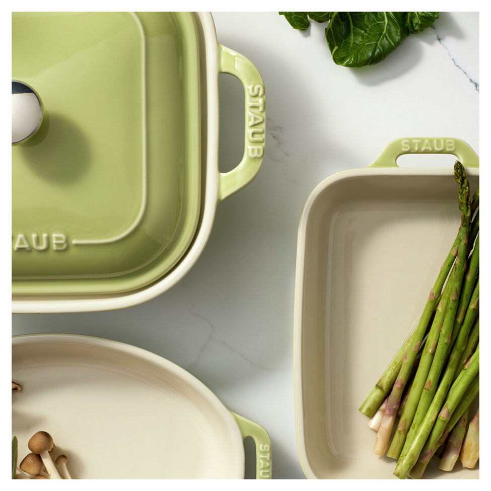 Baking Dish Set Mixed Stoneware 4pc Lt Green STAUB 1031194