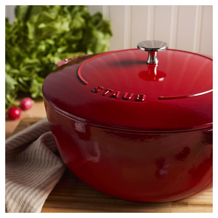Cast Iron Dutch Ovens 5qt French Oven Cherry STAUB 1003620