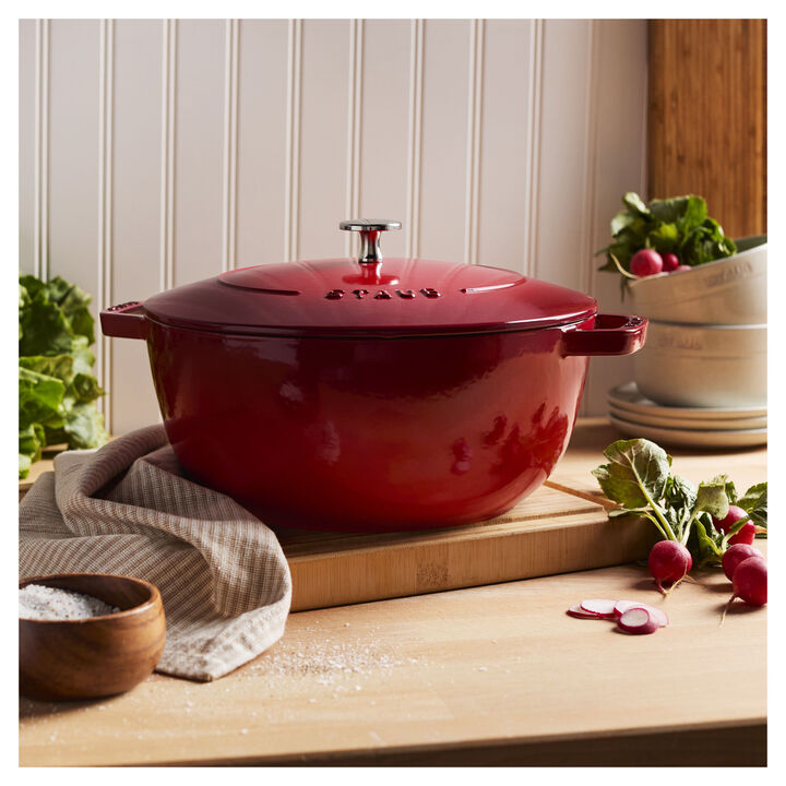 Cast Iron Dutch Ovens 5qt French Oven Cherry STAUB 1003620