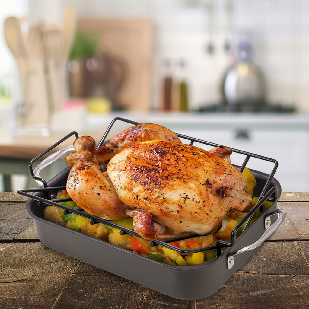 Roasting Pro V-Shaped Wire Roasting Rack Nonstick HIC 43189