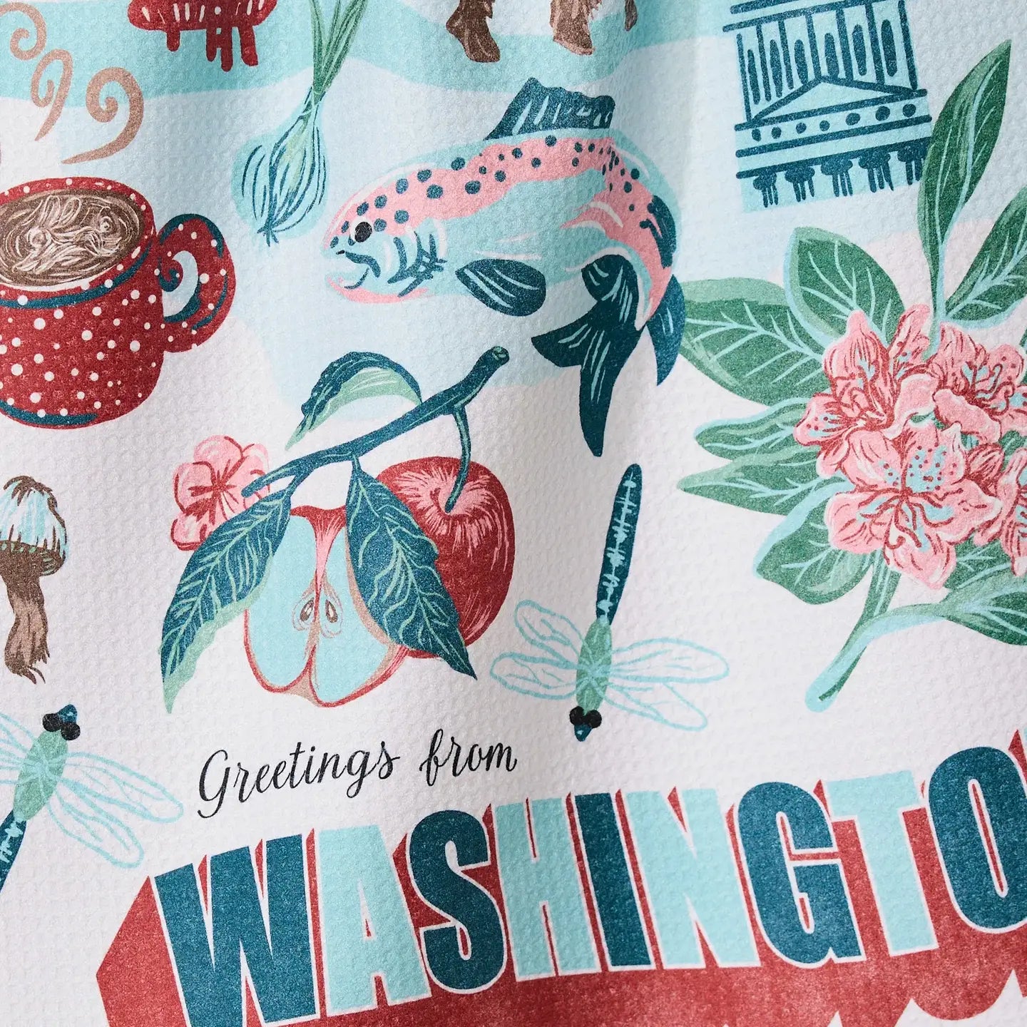 Towel, Tea Greetings from Wash GEO