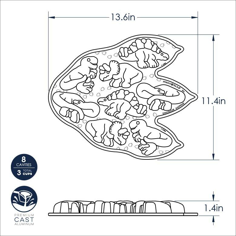 Cakelet Pan, Dinosaur NW 80824