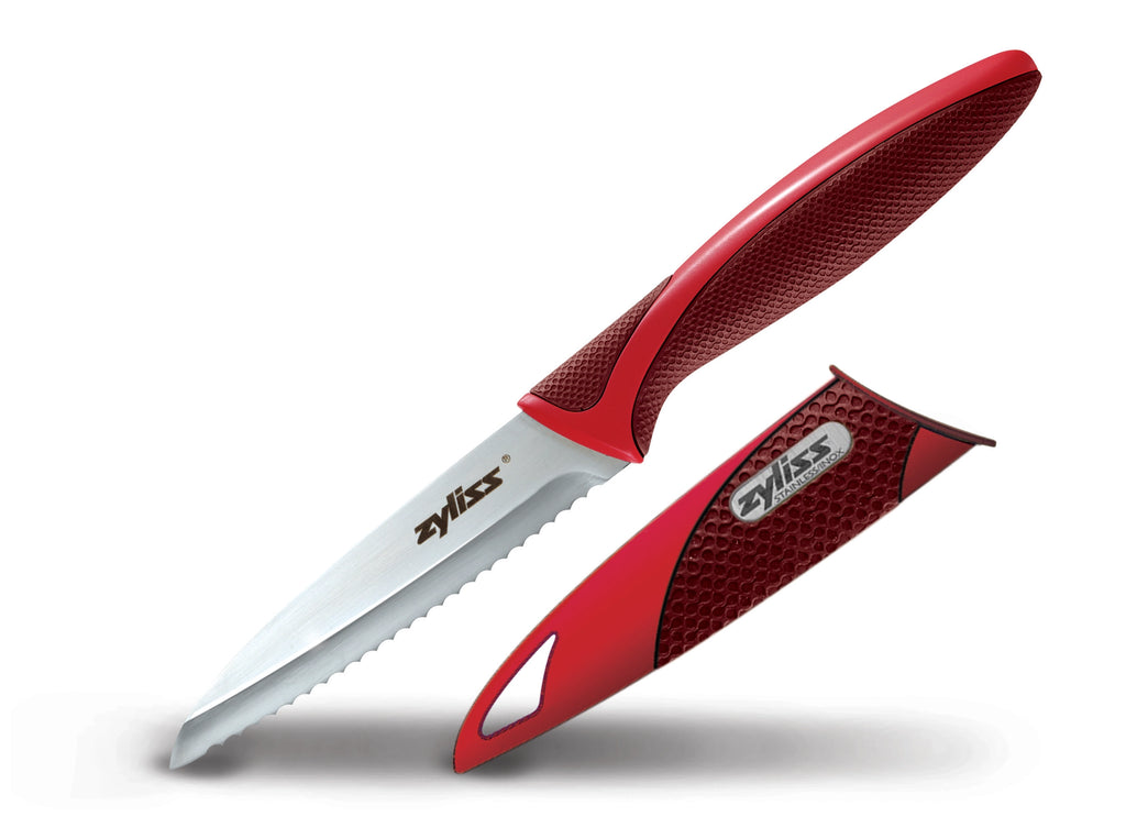 Serrated Paring Knife 3.75 CDU, Red DKB 31340