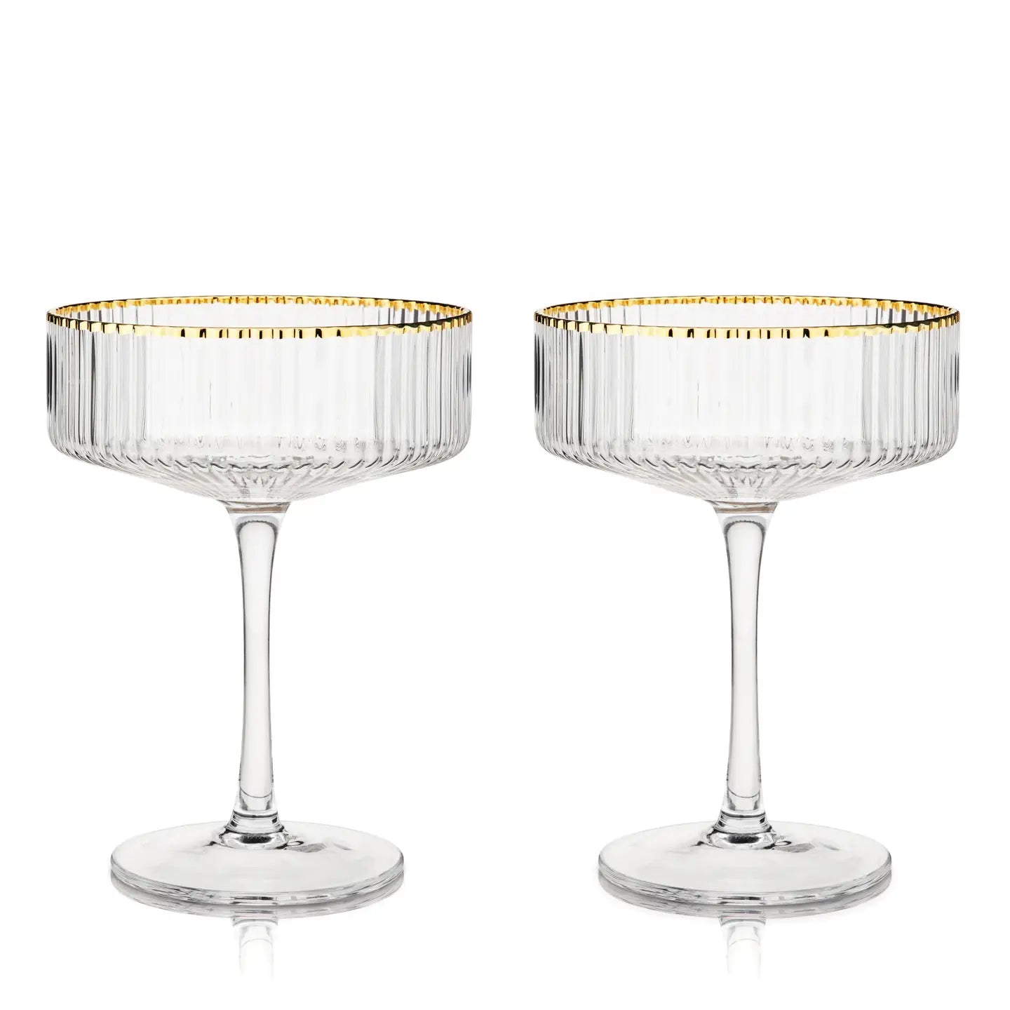Coupe glasses Deco gld Meri 2 pc crys VISKI 10641