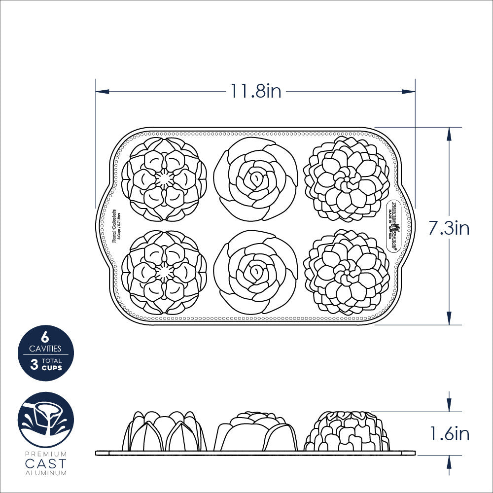 Cake Pan Floral Cakelet NW 95148