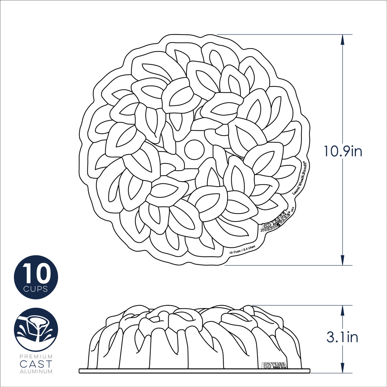Bundt® Pan, Laurel 80th Anni NW 98077