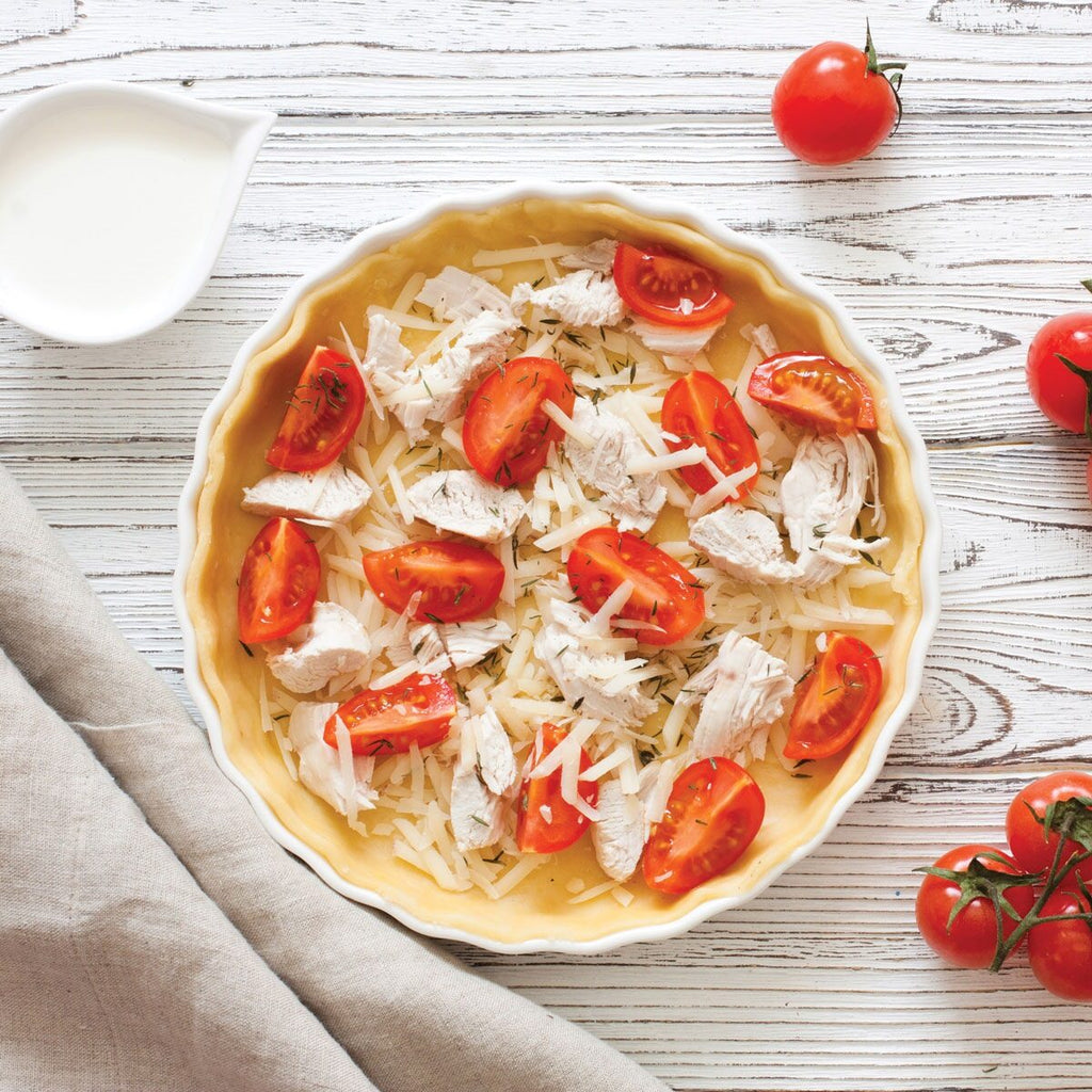 QUICHE DISH ROUND 10" PORCELAIN HIC 98016