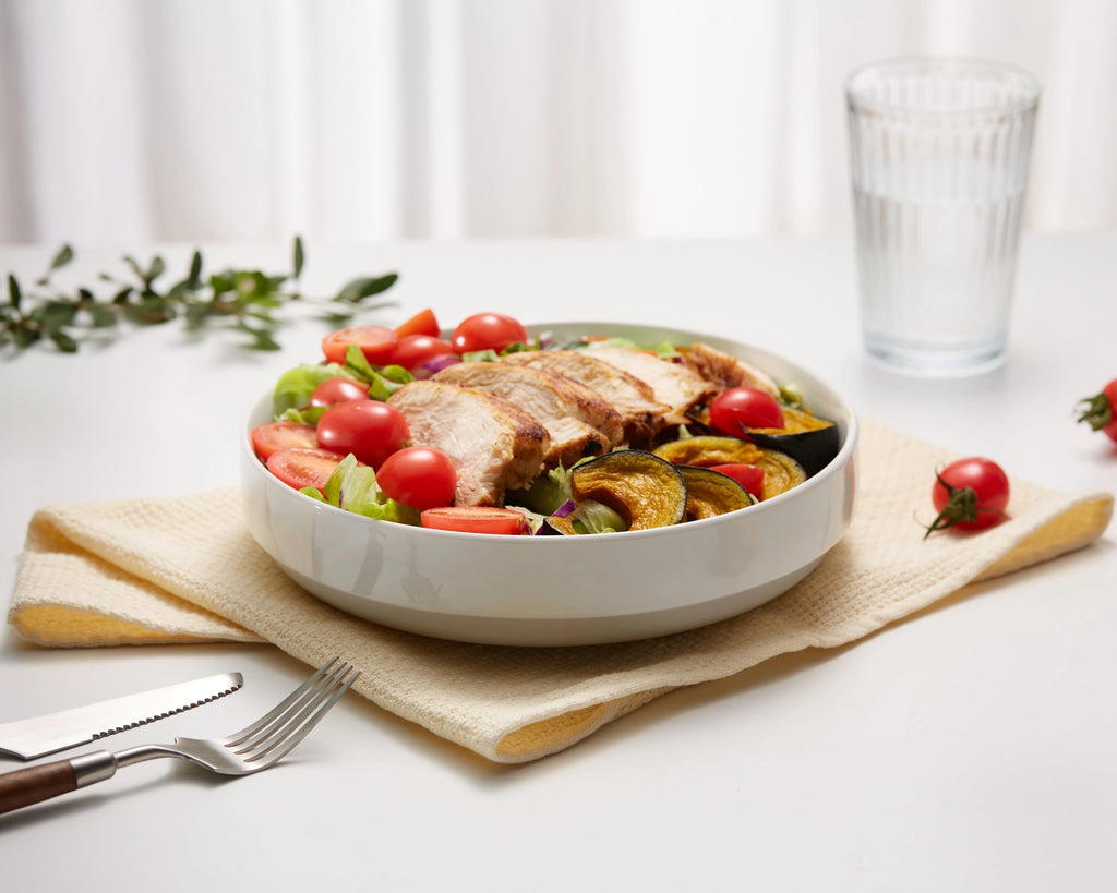 Pasta Bowls, 47 oz Ceramic whi 4pc KOOK KM4SP47W