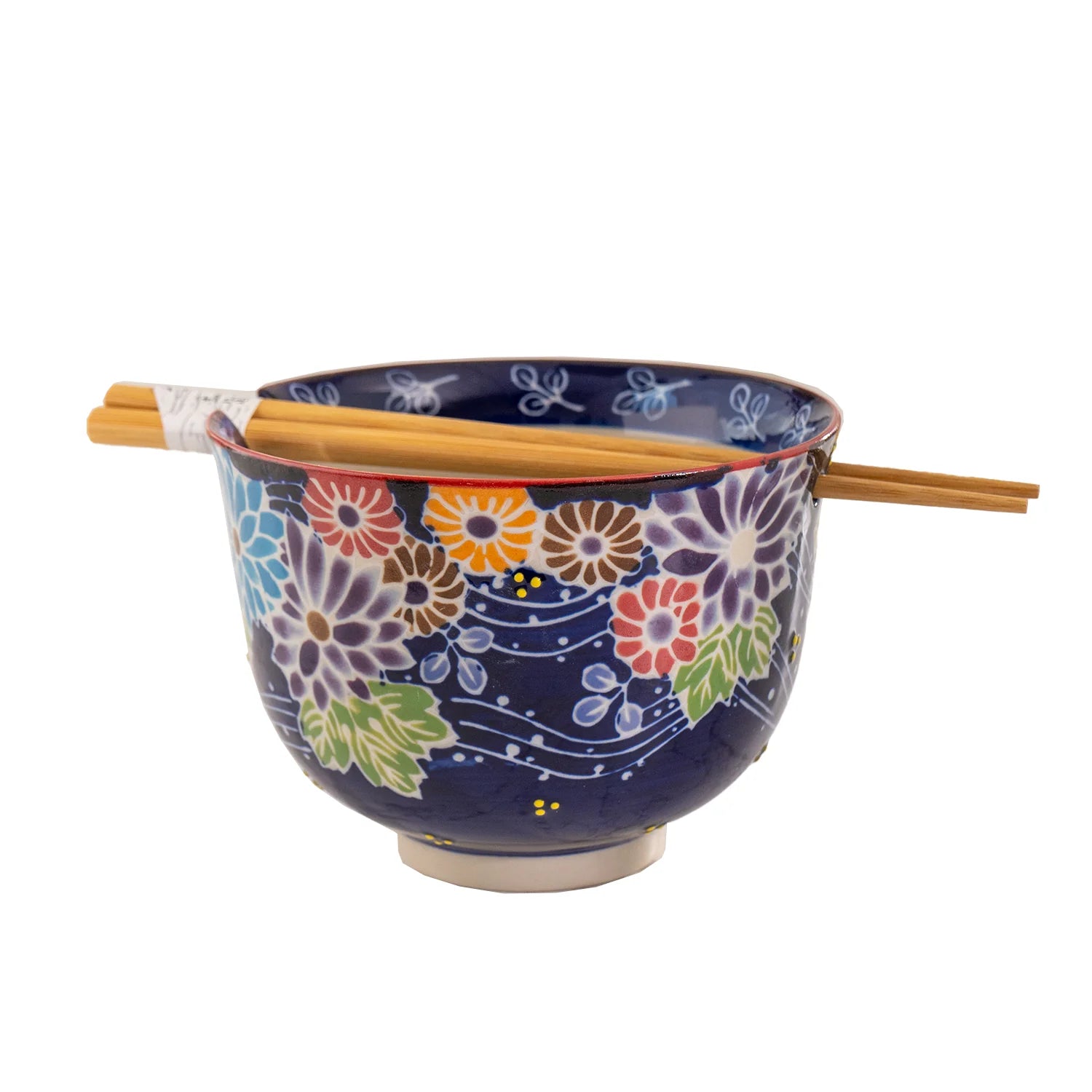 Noodle Bowl w/ Chopsticks 18oz Floral Mix UBTK BCH525-FX