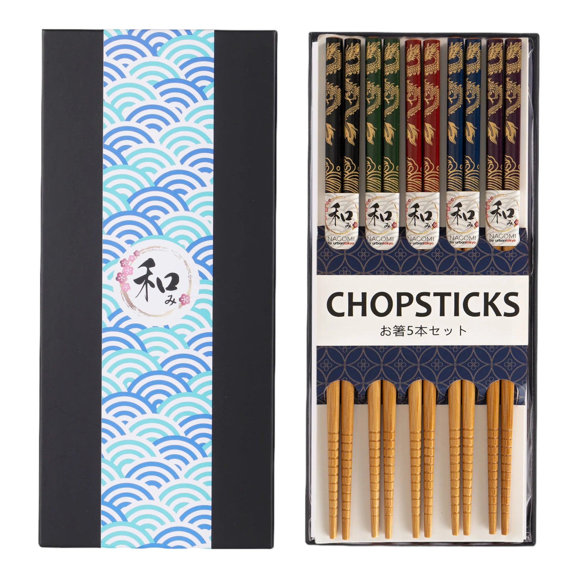 Chopsticks 5 pair Dragons UBTK CHS200B
