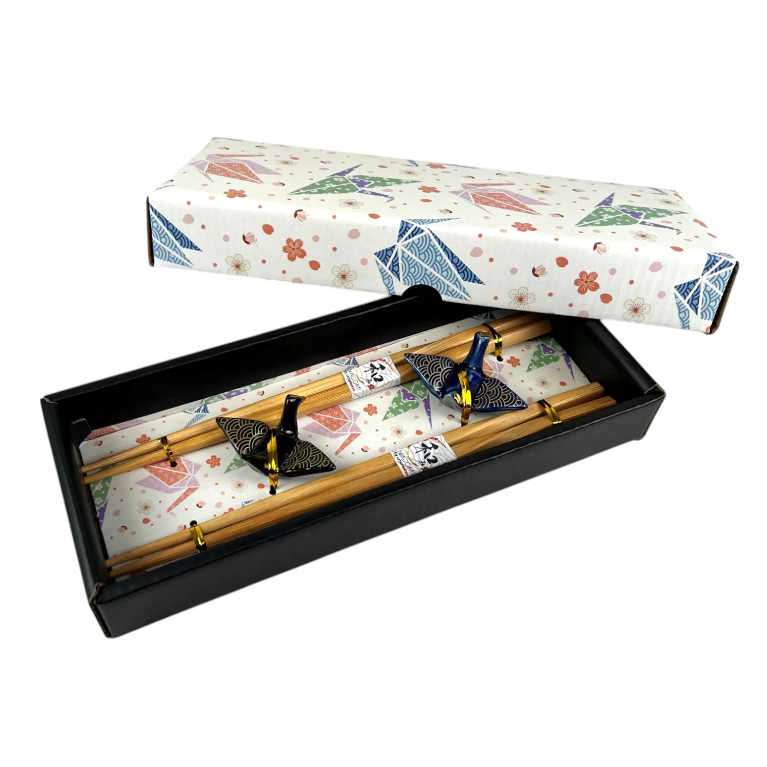 Chopstick Rest Crane Gift Set blue/blk UBTK CHSG2-102