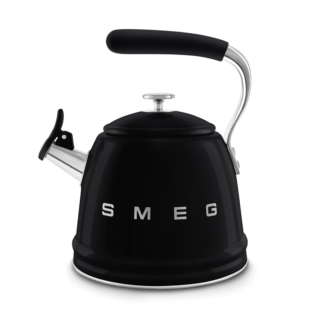 WHISTLING TEA KETTLE BLACK SMEG CKLEW2001BL