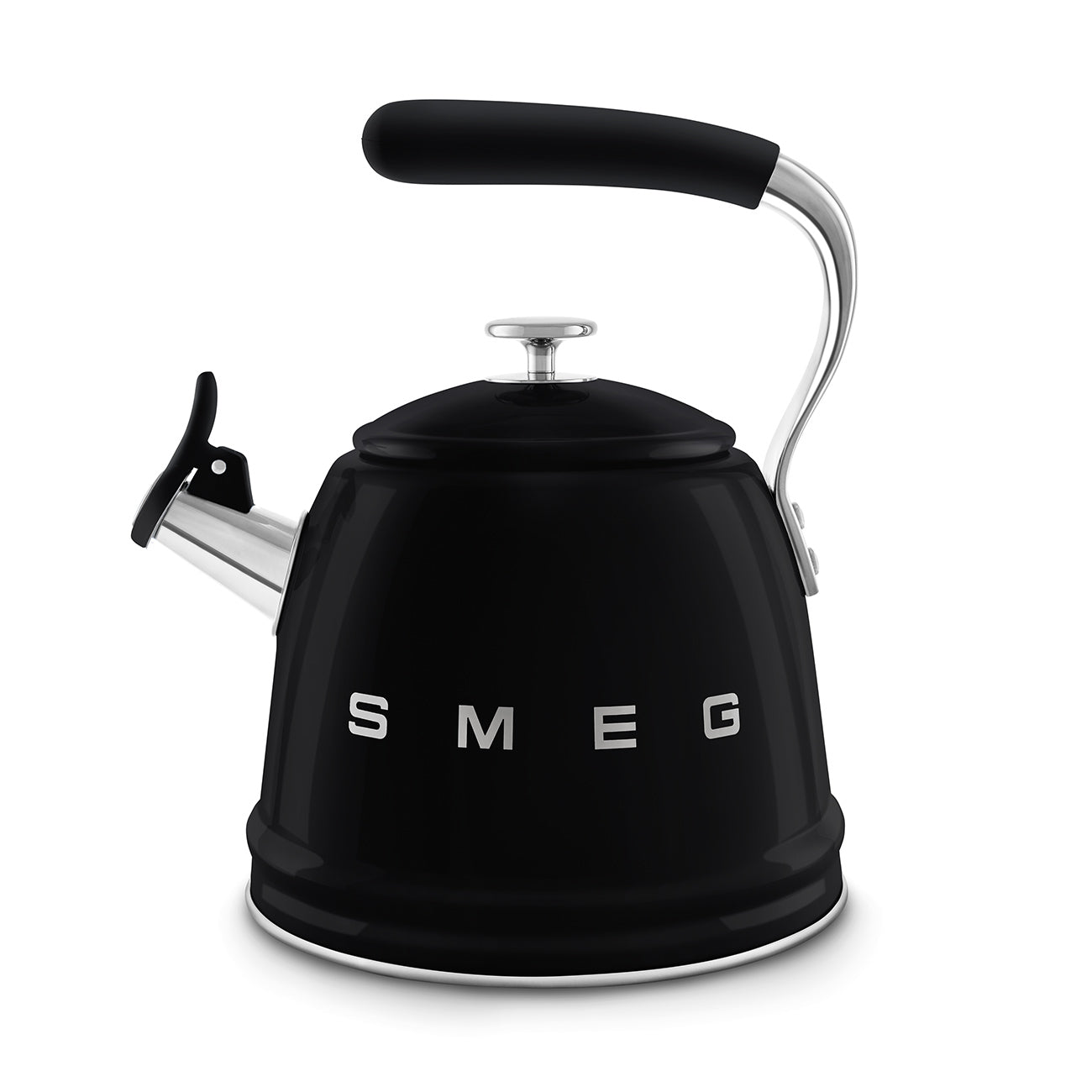 WHISTLING TEA KETTLE BLACK SMEG CKLEW2001BL
