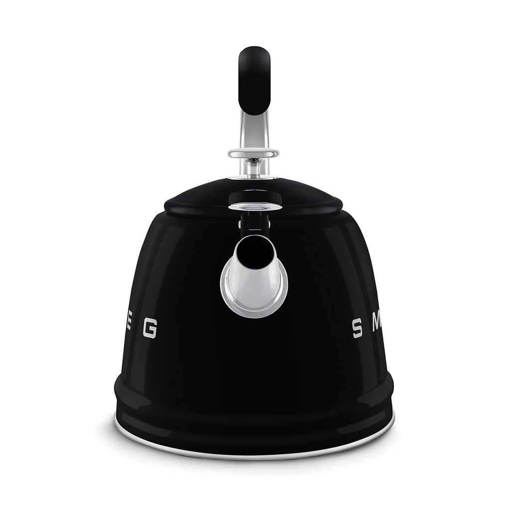 WHISTLING TEA KETTLE BLACK SMEG CKLEW2001BL